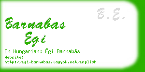 barnabas egi business card